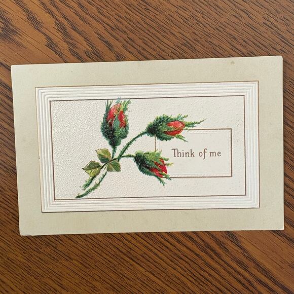 Antique Postcards Flowers Floral Lot of 4 Early 1900s Gilt Embossed Rose - Picture 9 of 16